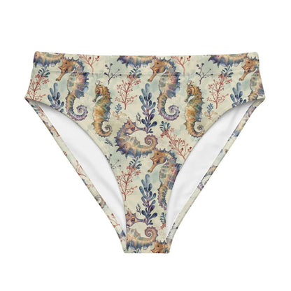 Seahorse Haven Eco High-Waisted Bikini Bottom - 