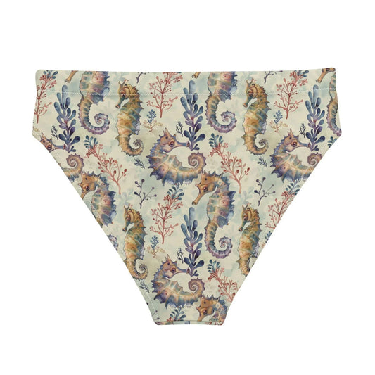 Seahorse Haven Eco High-Waisted Bikini Bottom - 
