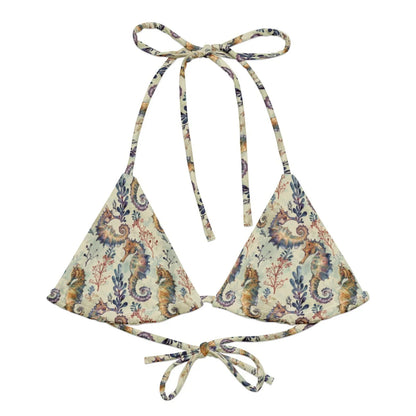Seahorse Haven Eco String Bikini Top - 