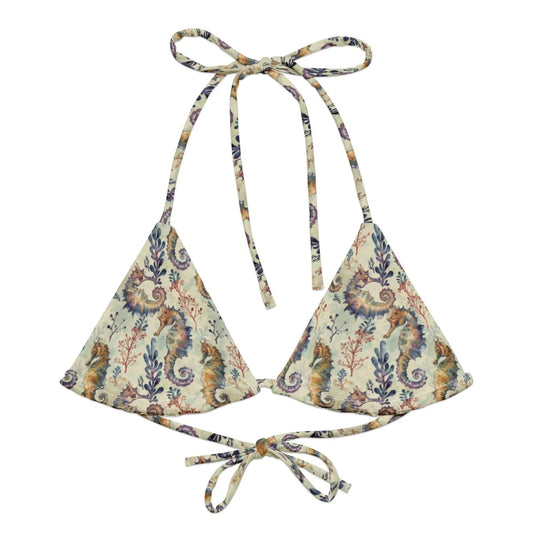 Seahorse Haven Eco String Bikini Top - 