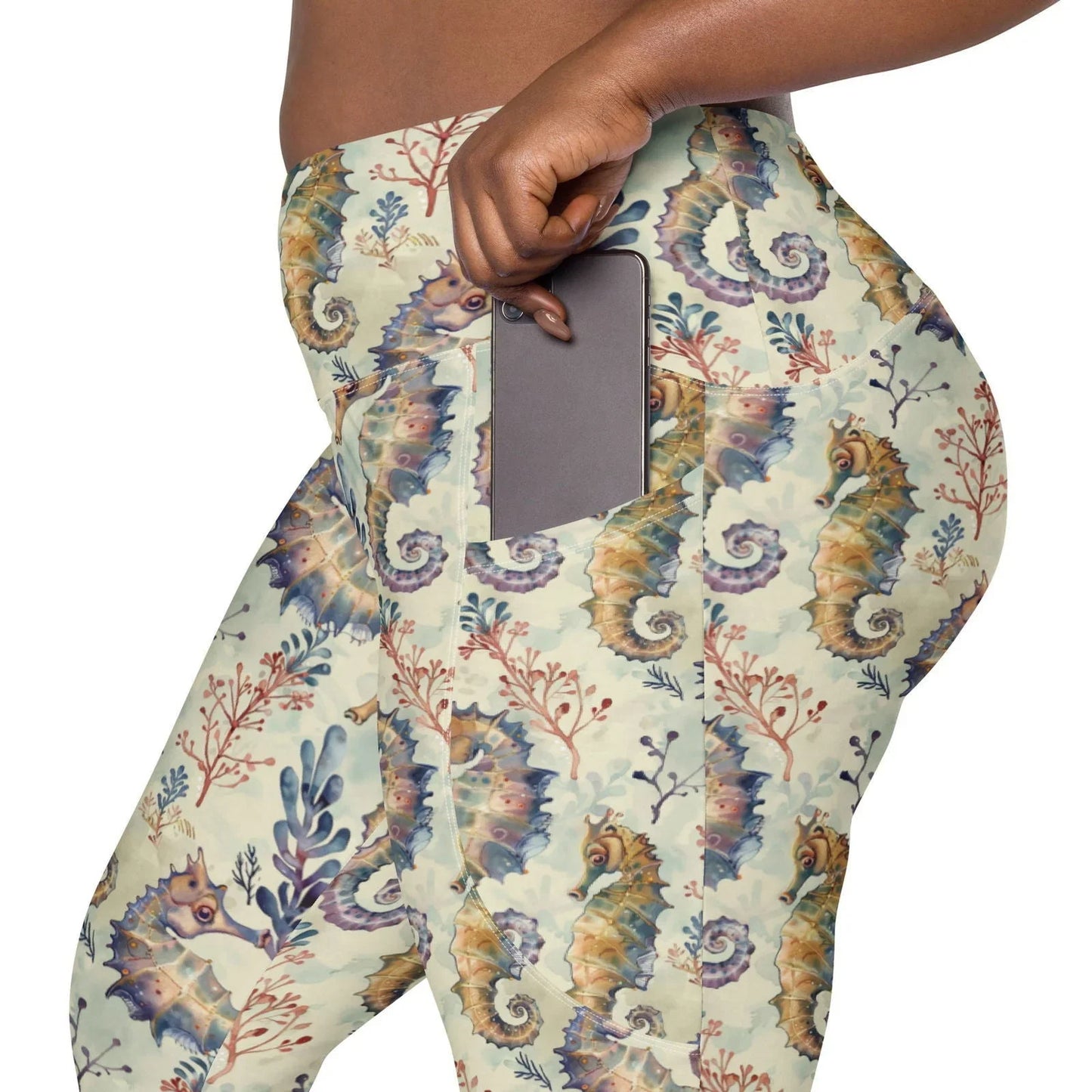 Seahorse Haven Eco Swim Leggings With Pockets - 