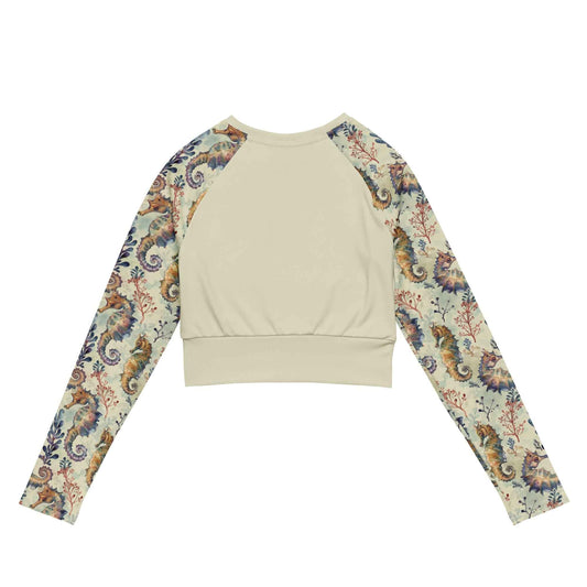 Seahorse Haven Eco Cropped Rash Guard Solid - 