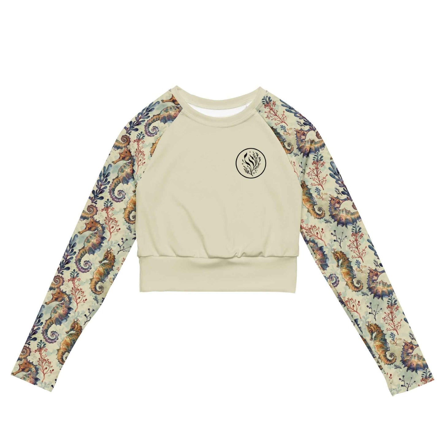 Seahorse Haven Eco Cropped Rash Guard Solid - 