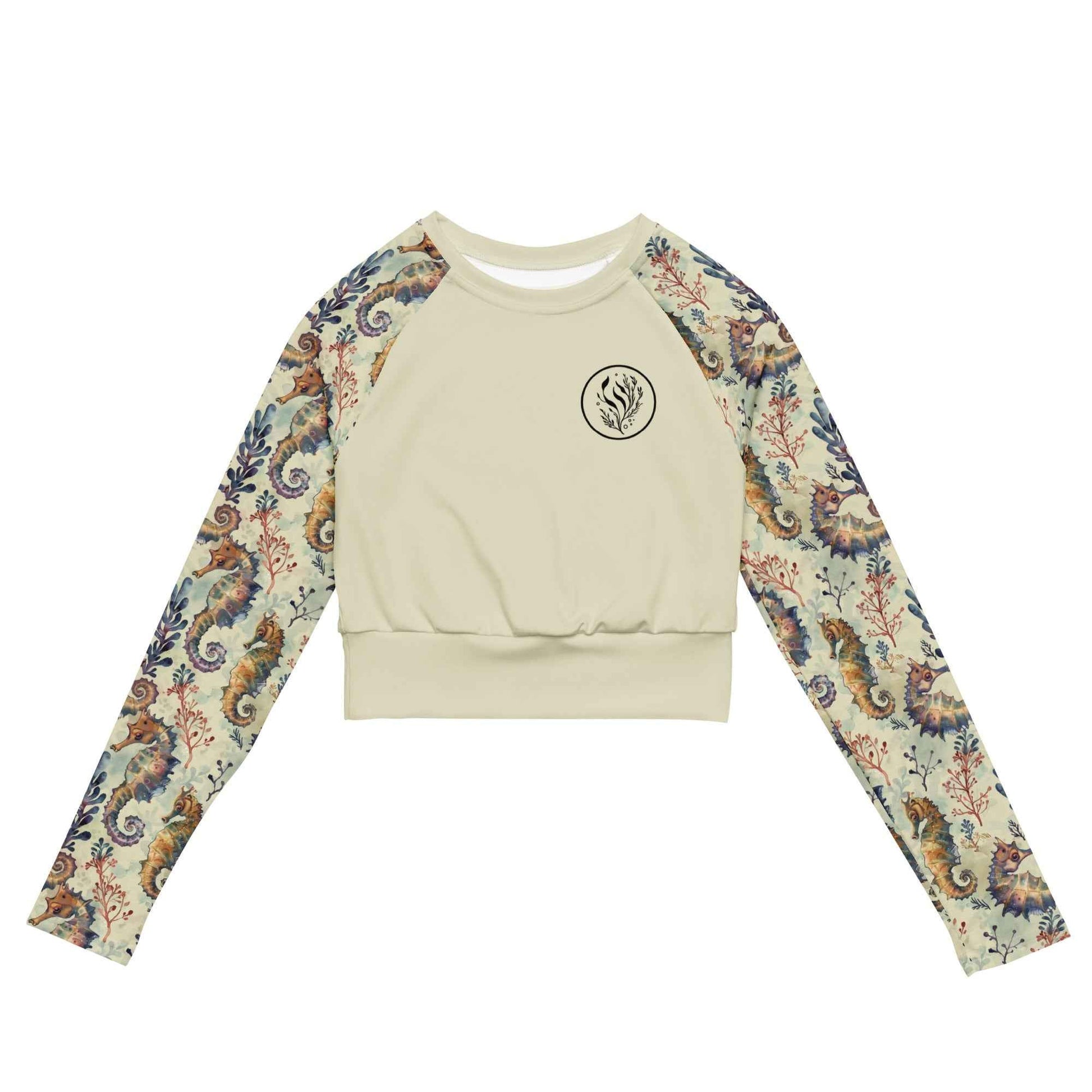 Seahorse Haven Eco Cropped Rash Guard Solid - 