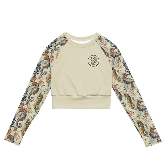 Seahorse Haven Eco Cropped Rash Guard Solid - 