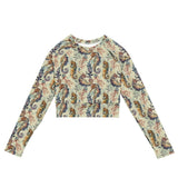 Seahorse Haven Eco Cropped Rash Guard -  - ["rash guard","seahorse","Seahorse Haven","women"]