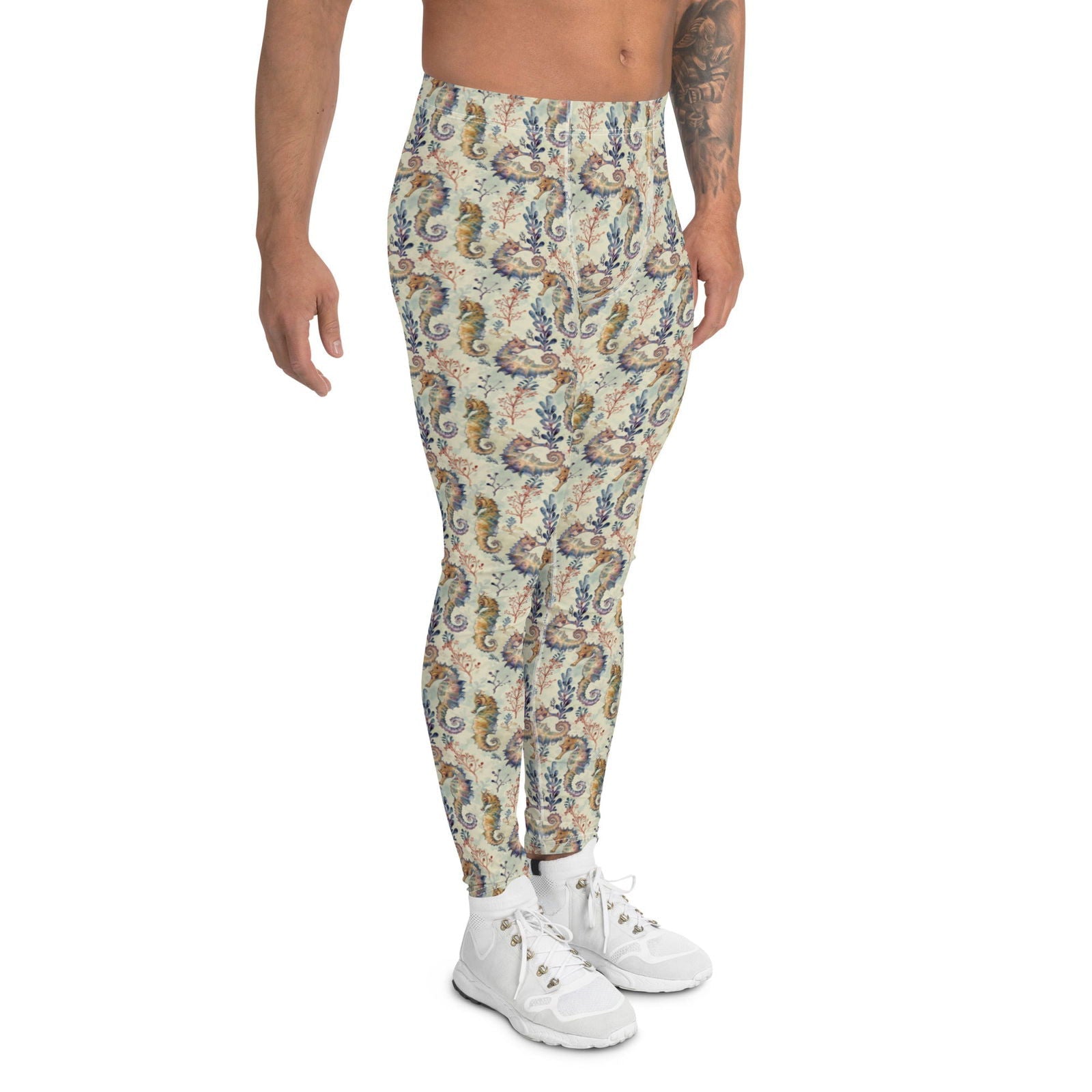 Seahorse Haven Men's Swim Leggings - 