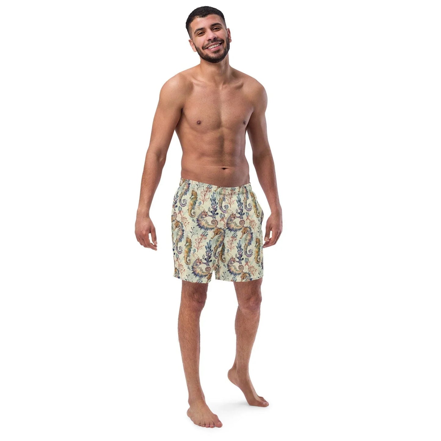 Seahorse Haven Men's Swim Trunks - 