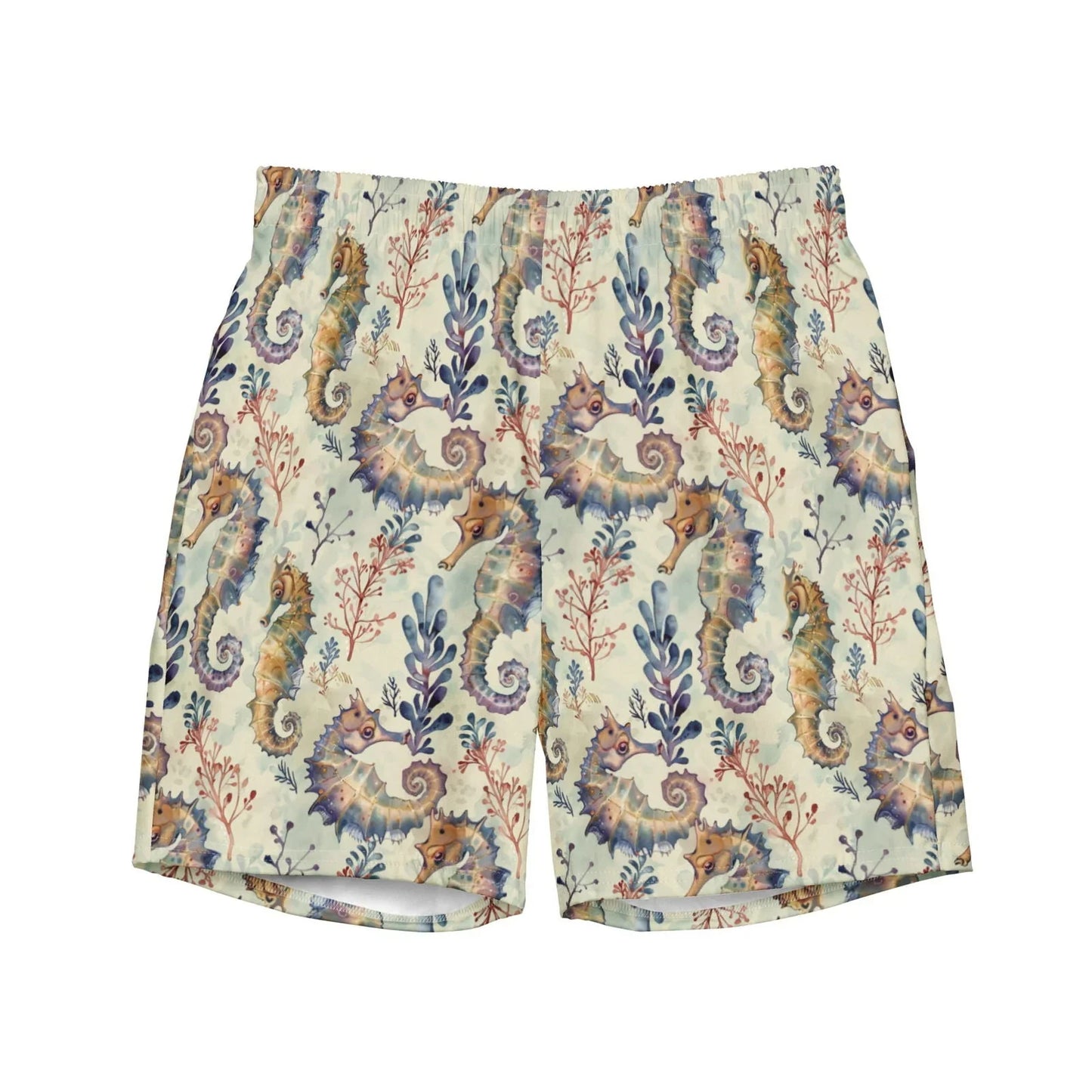Seahorse Haven Men's Swim Trunks - 
