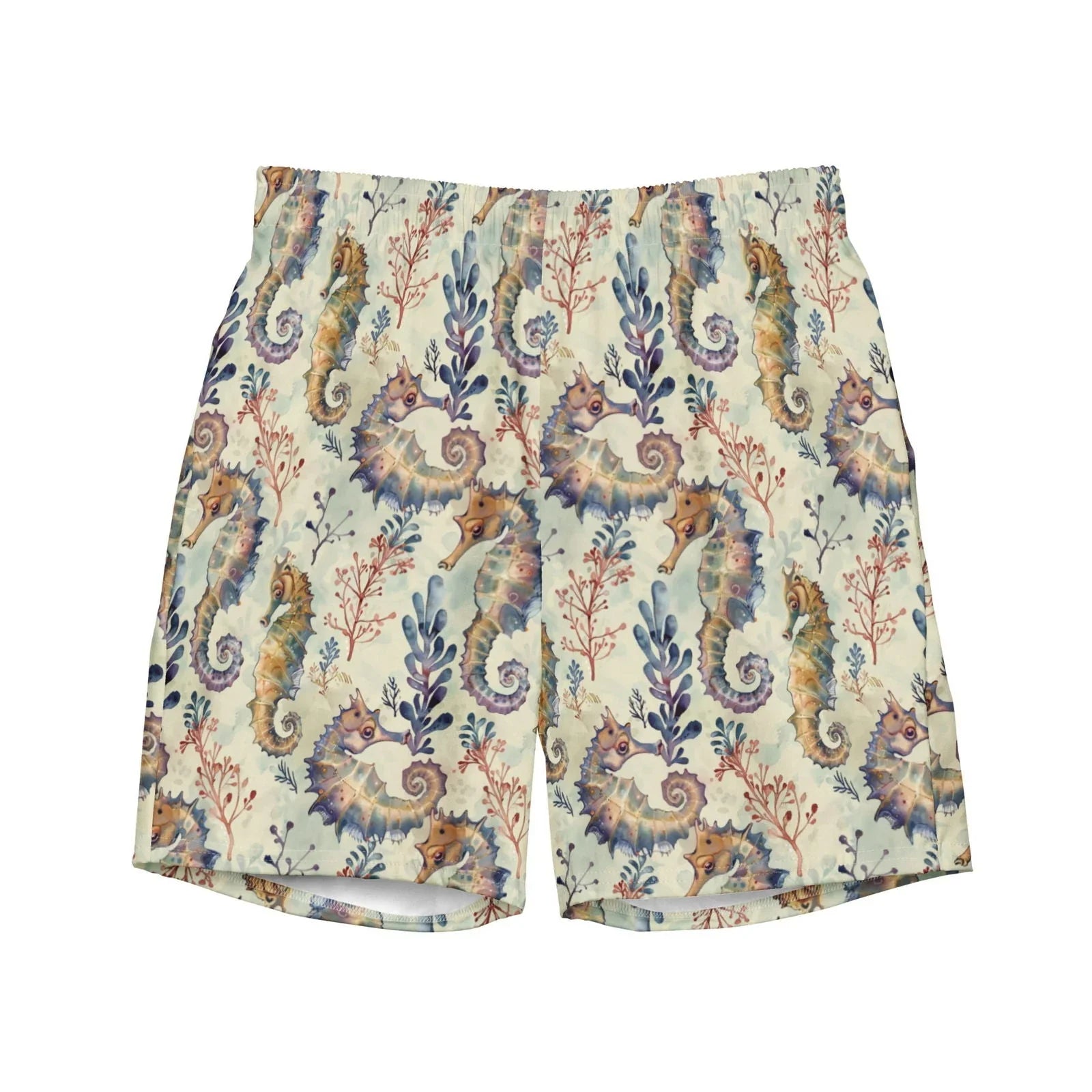 Seahorse Haven Men's Swim Trunks - 