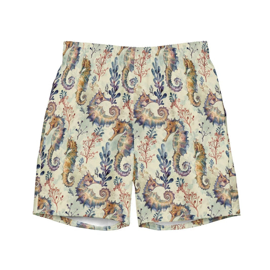 Seahorse Haven Men's Swim Trunks - 