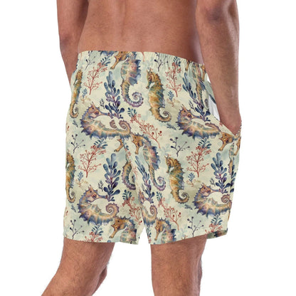 Seahorse Haven Men's Swim Trunks - 