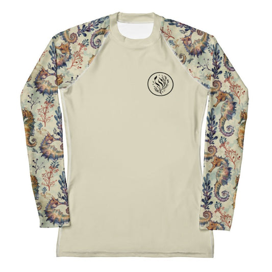 Seahorse Haven Women's Rash Guard Solid - 