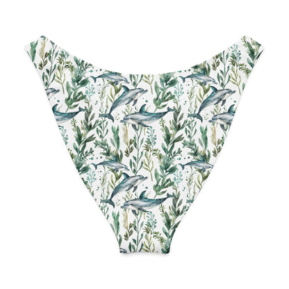 Seascape Dolphin Eco High-Leg Cheeky Bikini Bottom - 