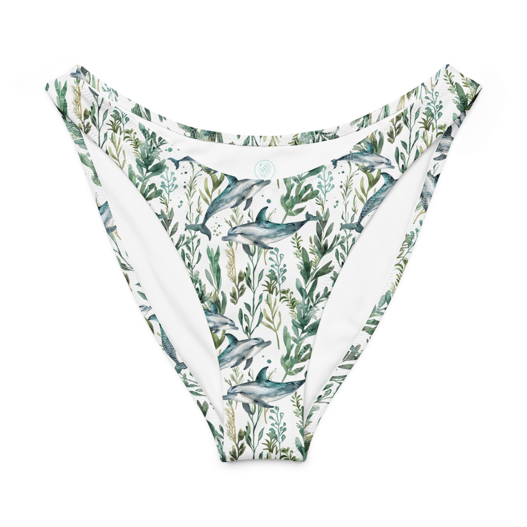 Moonlight Manta Eco High-Leg Cheeky Bikini Bottom -  - ["Moonlight Manta","ray","swim","Wildlife","women"]