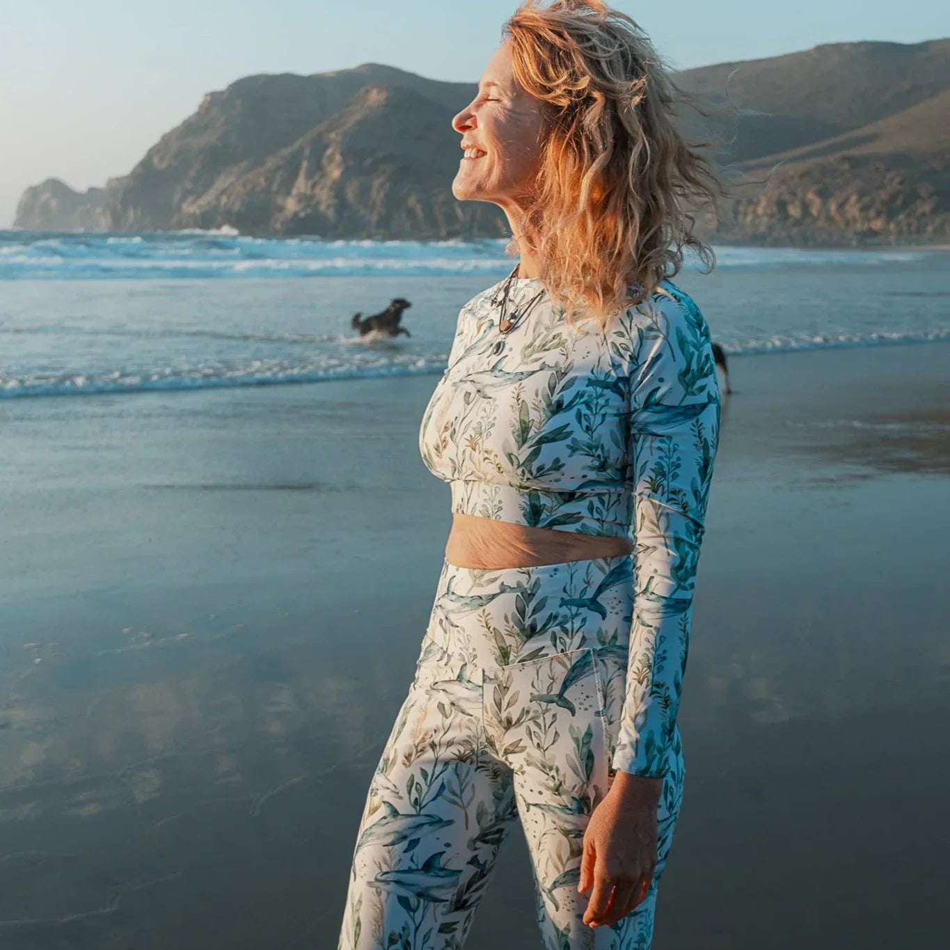 Spotted Eagle Ray Eco Cropped Rash Guard - 