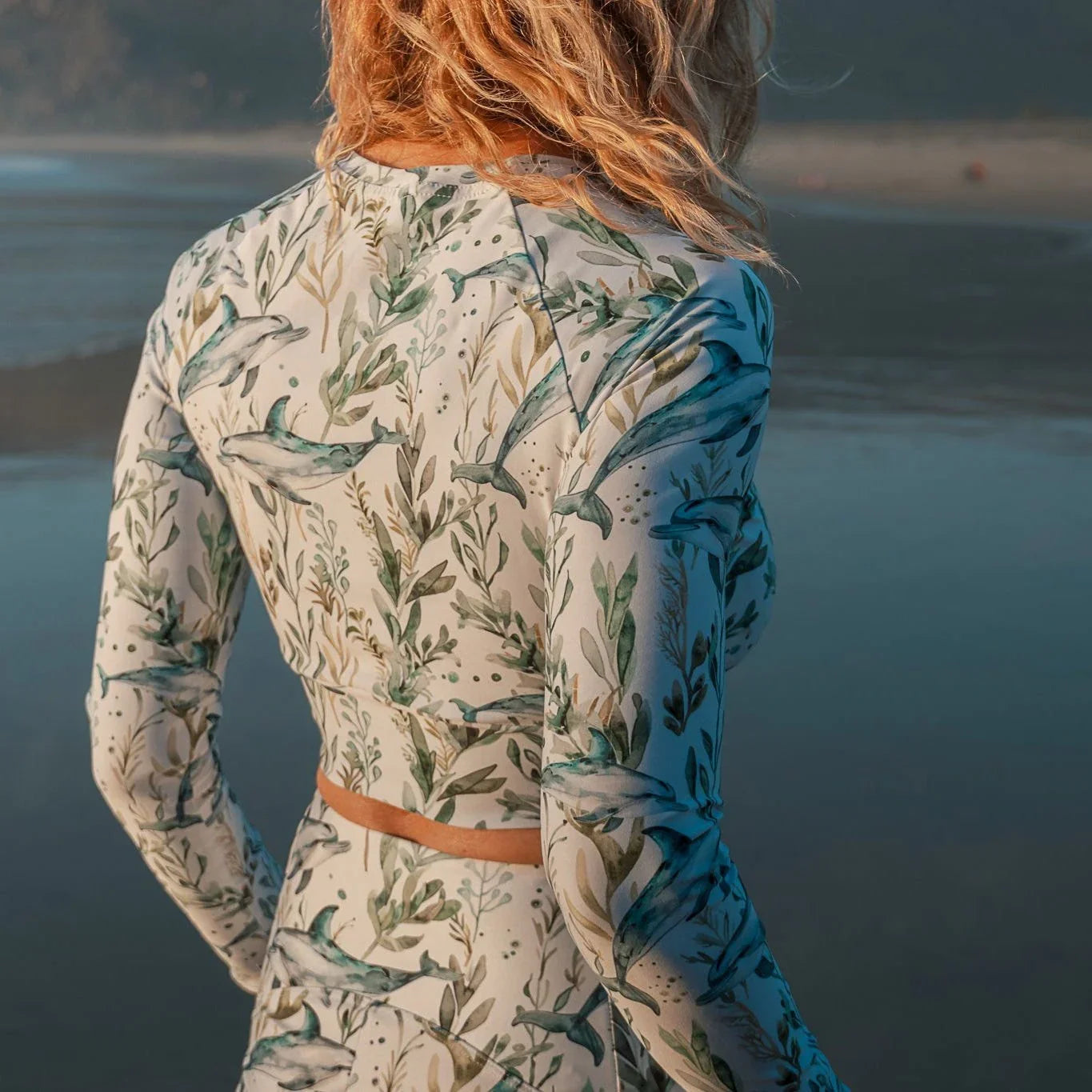 Spotted Eagle Ray Eco Cropped Rash Guard - 