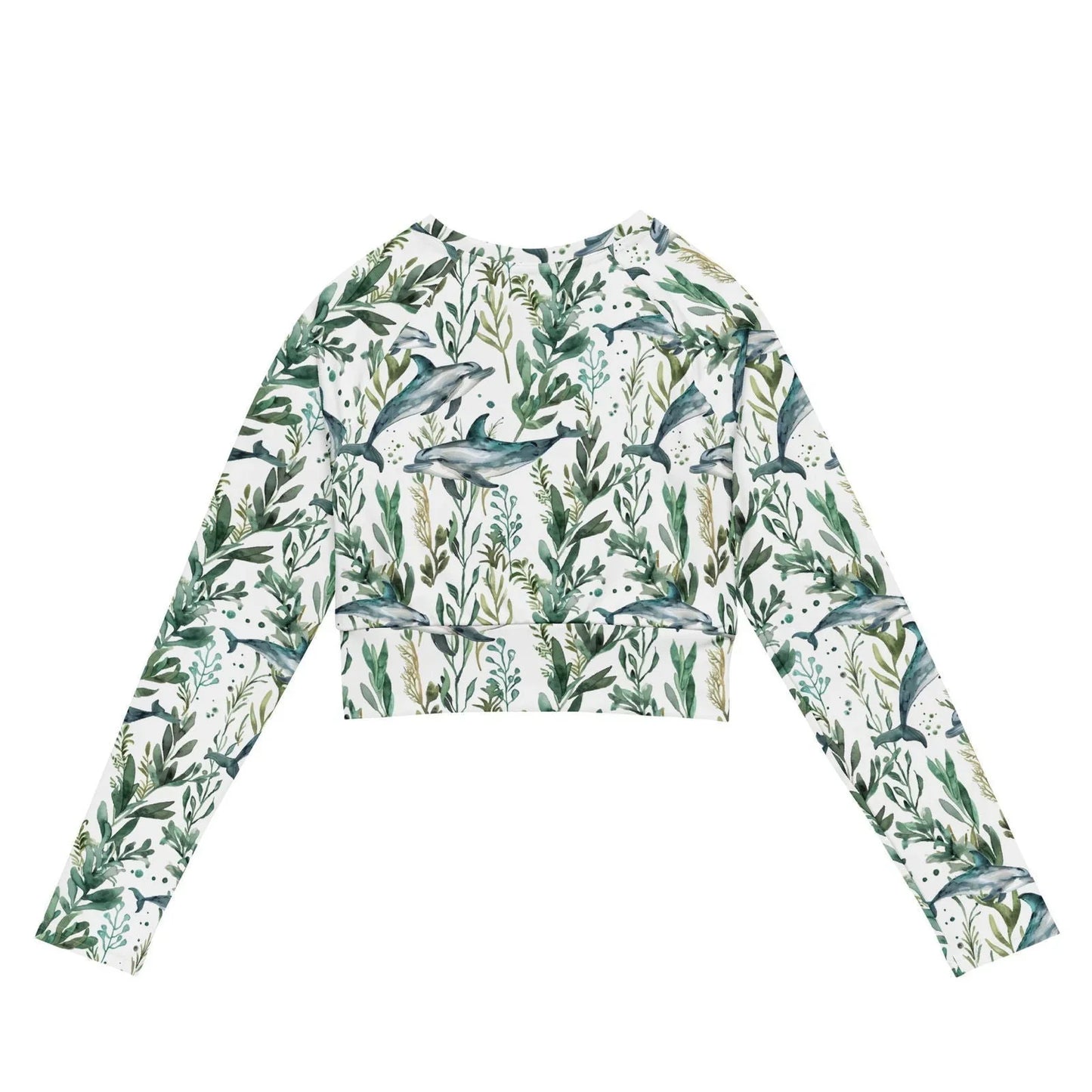 Seascape Dolphin Eco Cropped Rash Guard - 