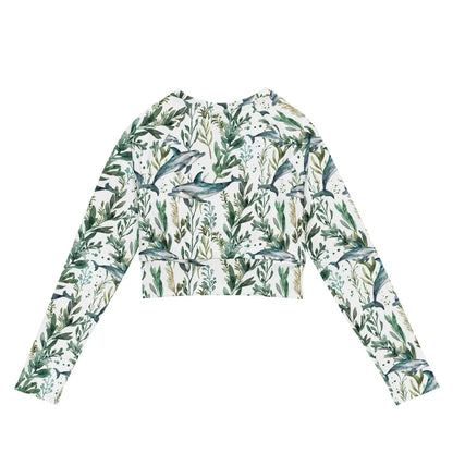 Seascape Dolphin Eco Cropped Rash Guard - 