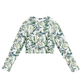 Spotted Eagle Ray Eco Cropped Rash Guard -  - ["rash guard","ray","Spotted Eagle Ray","Wildlife","women"]