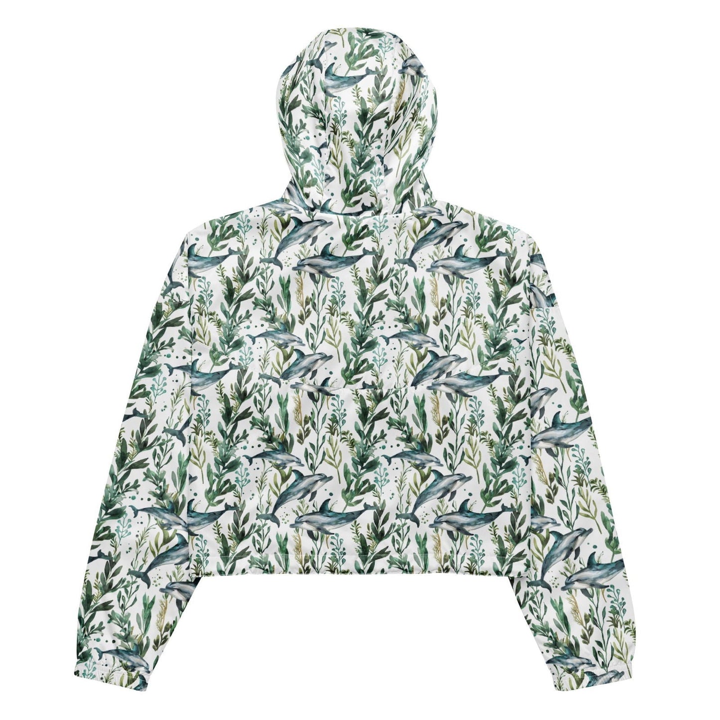 Seascape Dolphin Women’s cropped Windbreaker - 