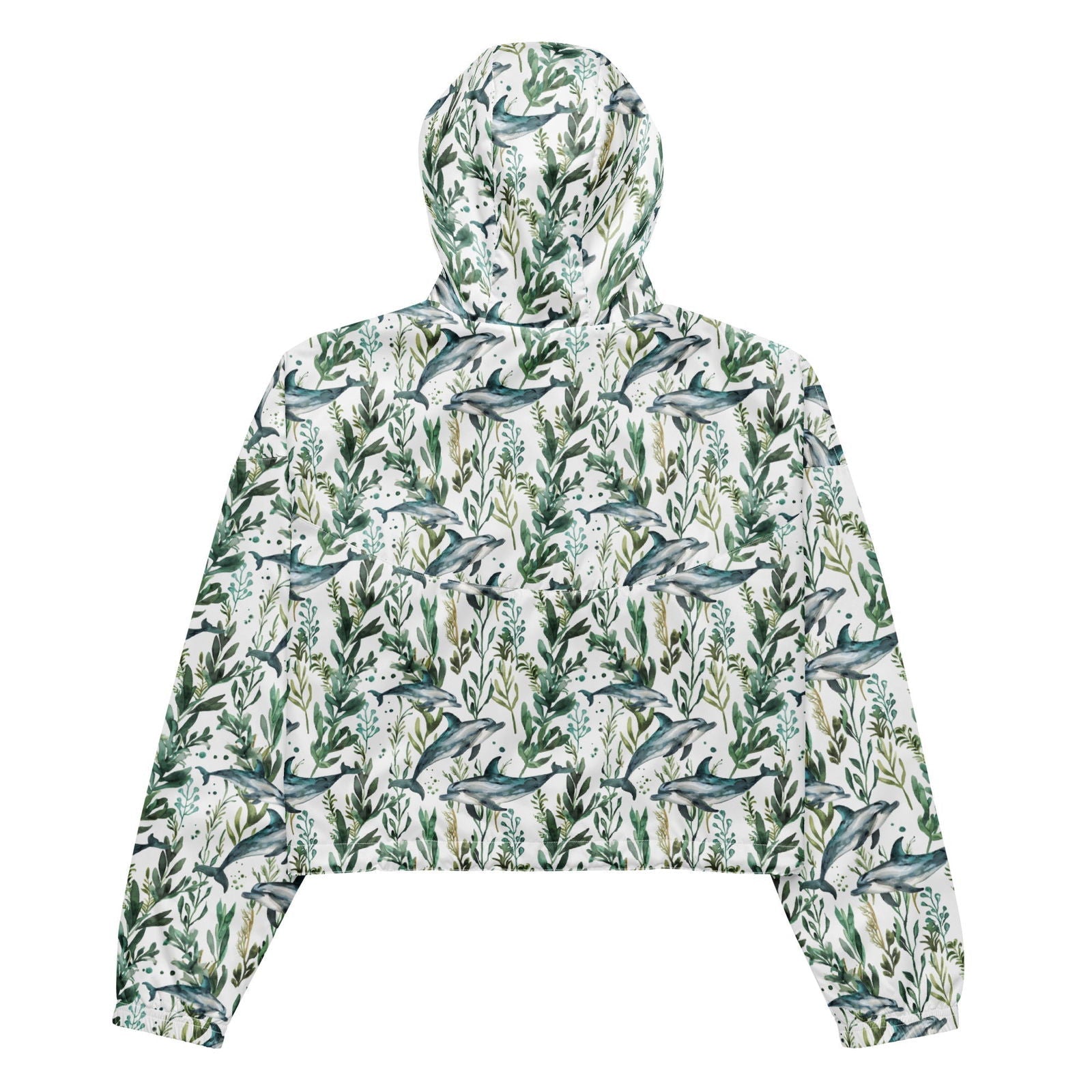 Seascape Dolphin Women’s cropped Windbreaker - 
