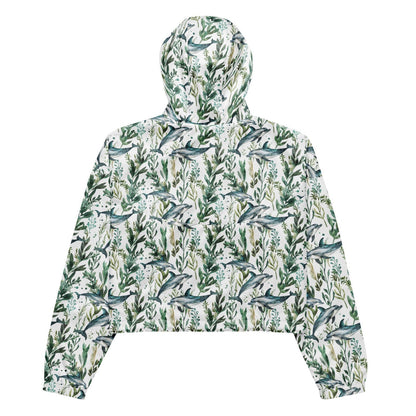 Seascape Dolphin Women’s cropped Windbreaker - 