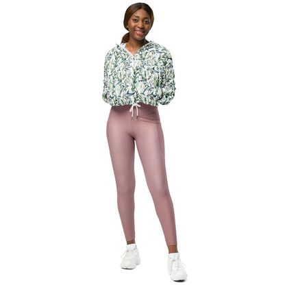 Seascape Dolphin Women’s cropped Windbreaker - 