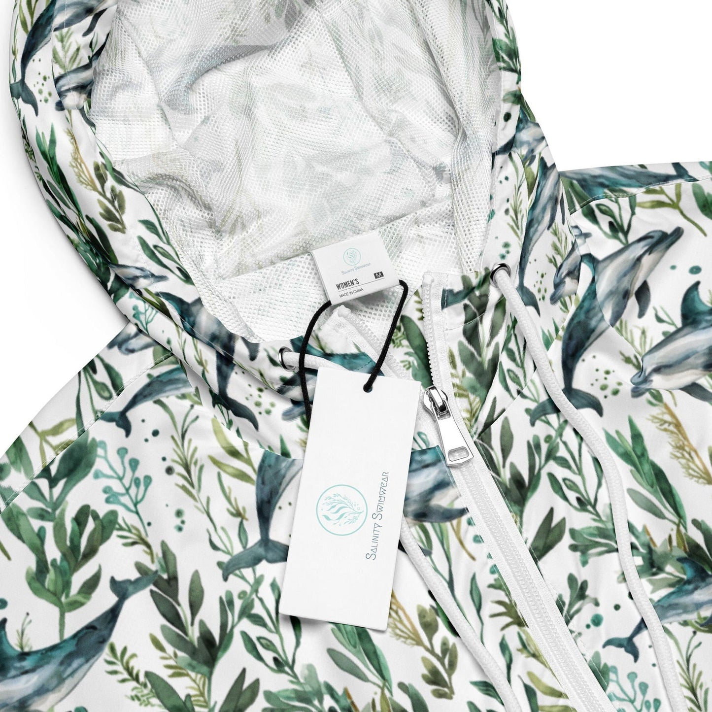 Seascape Dolphin Women’s cropped Windbreaker - 