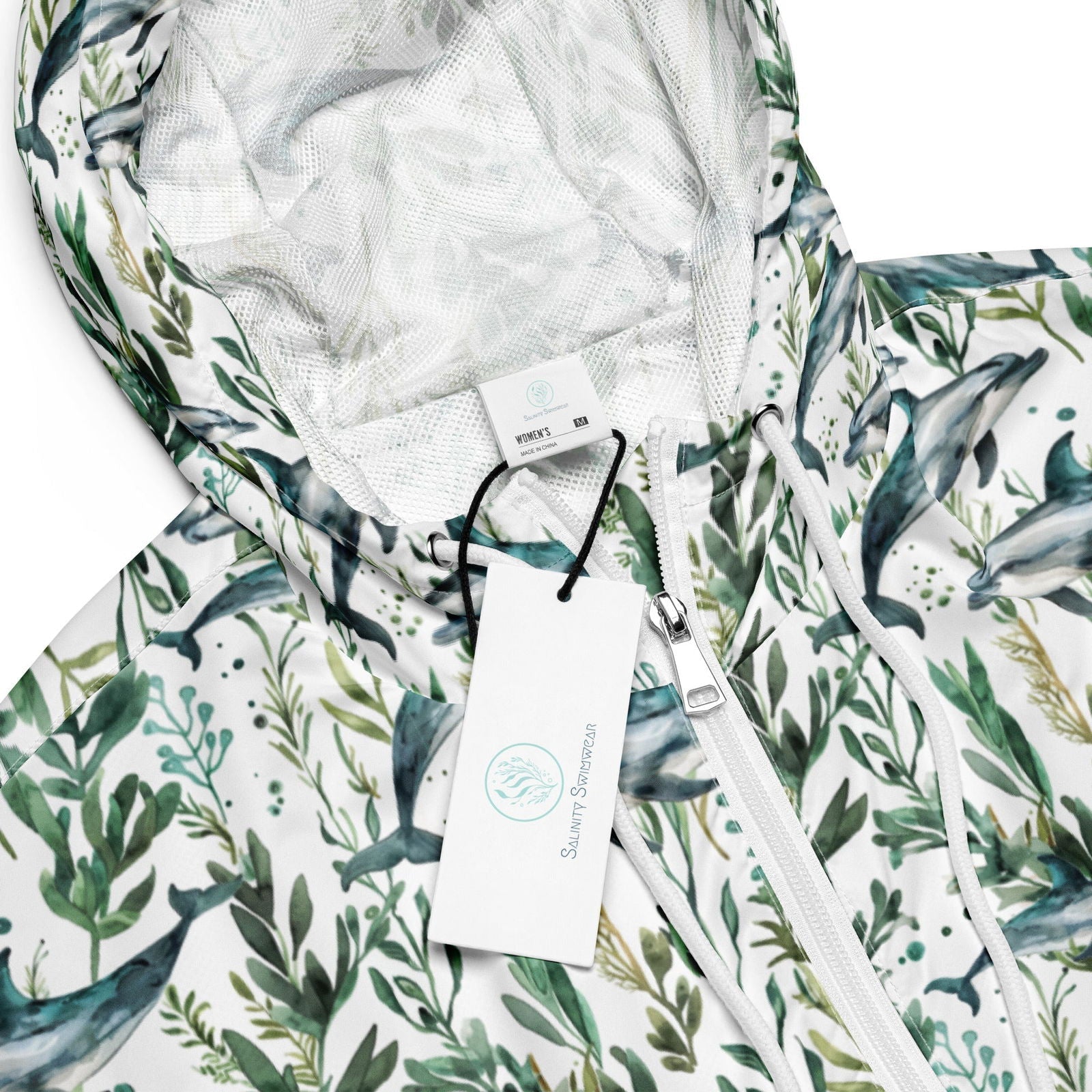 Seascape Dolphin Women’s cropped Windbreaker - 