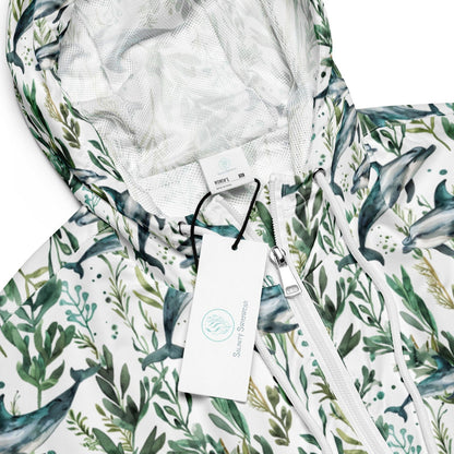 Seascape Dolphin Women’s cropped Windbreaker - 
