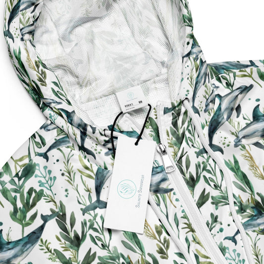 Seascape Dolphin Women’s cropped Windbreaker - 