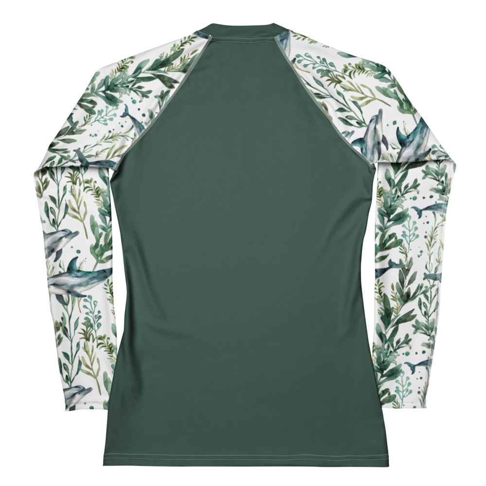 Seascape Dolphin Women's Rash Guard Solid - 