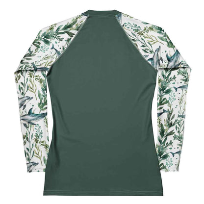 Seascape Dolphin Women's Rash Guard Solid - 