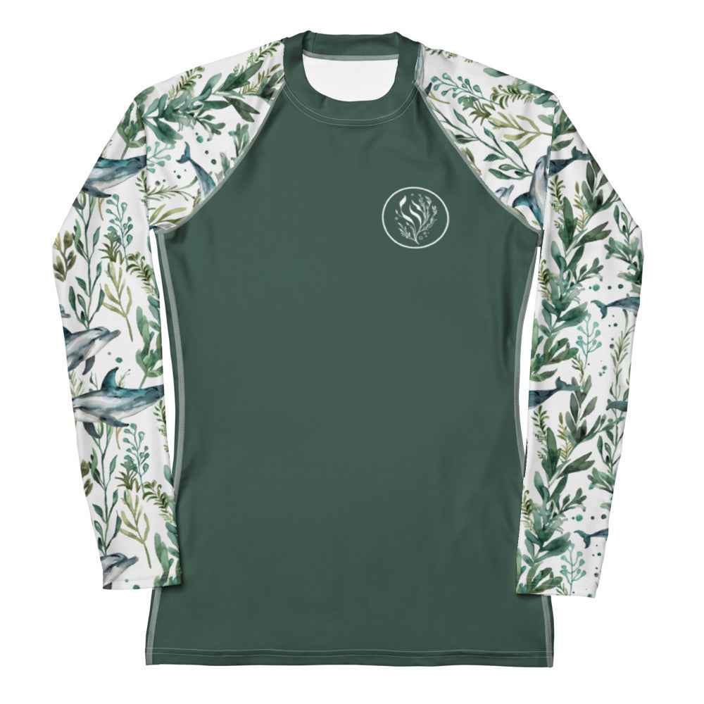 Seascape Dolphin Women's Rash Guard Solid - 