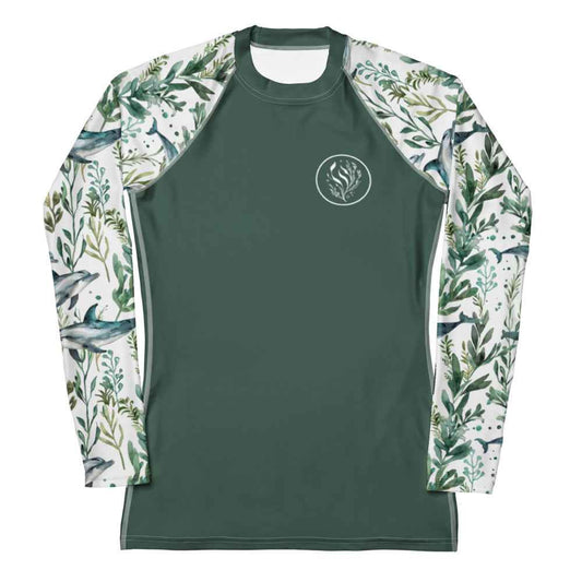 Seascape Dolphin Women's Rash Guard Solid - 
