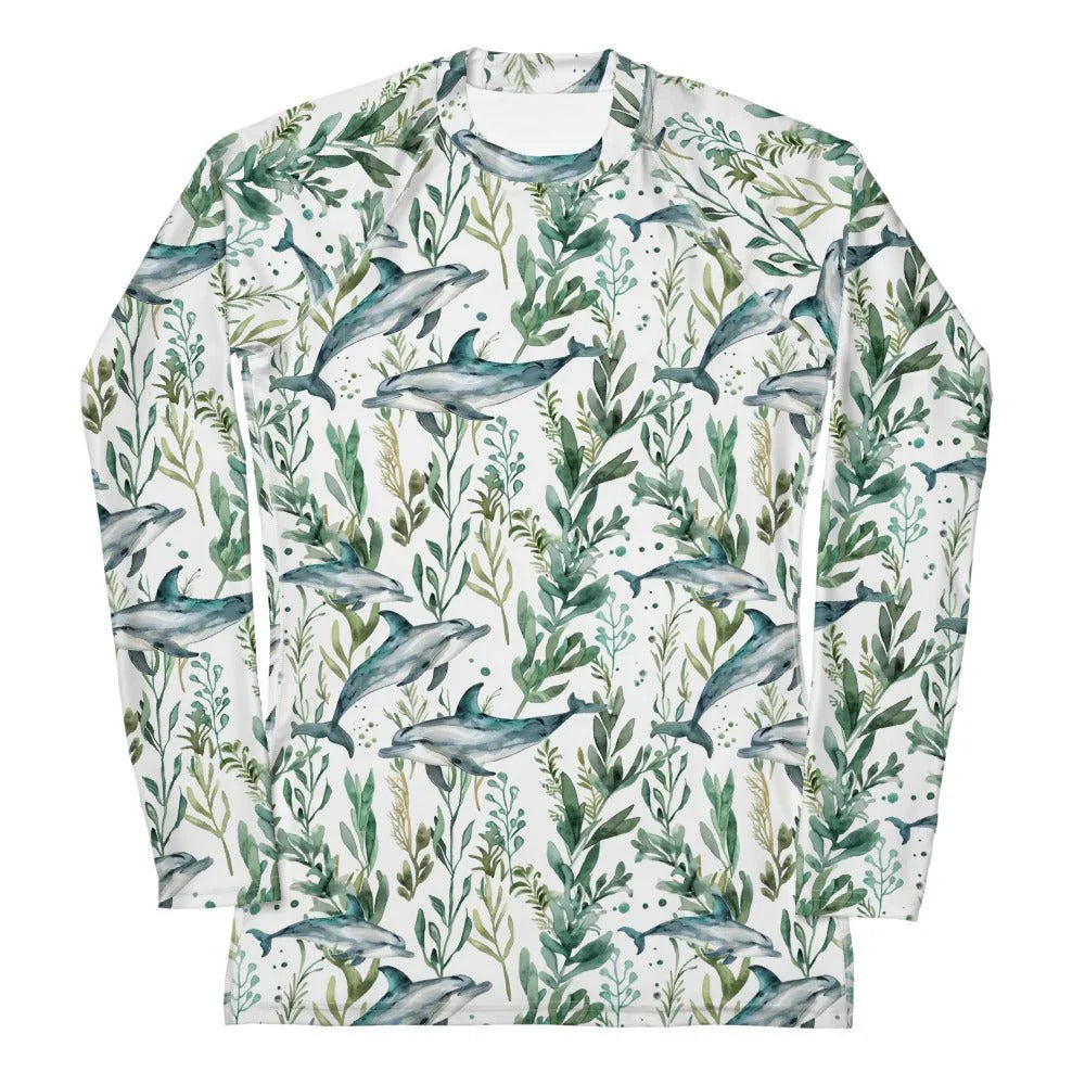 Seascape Dolphin Women's Rash Guard - 