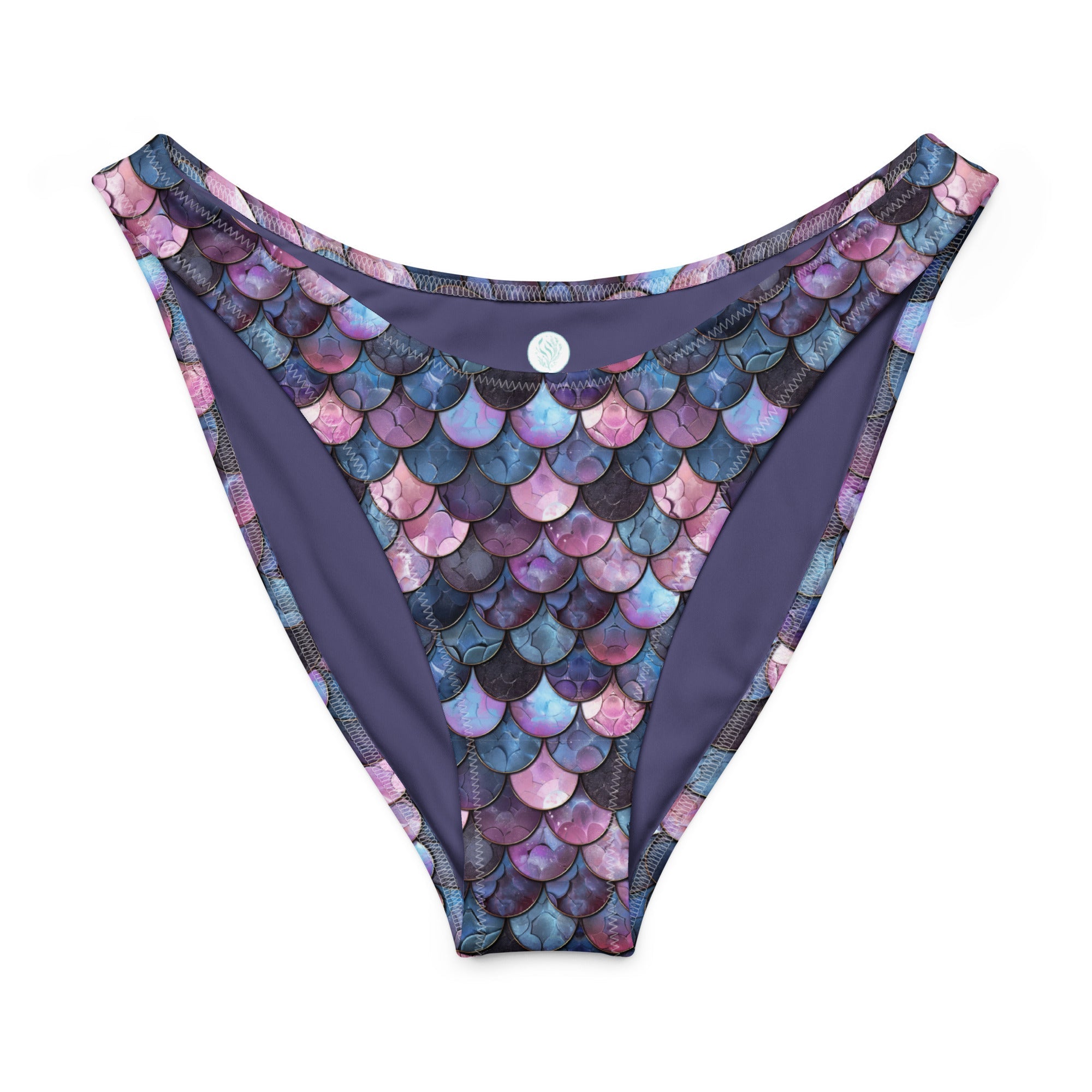 Shadowy Sea Siren Eco High-Leg Cheeky Bikini Bottom -  - ["mermaid","Shadowy Sea Siren","swim","women"]