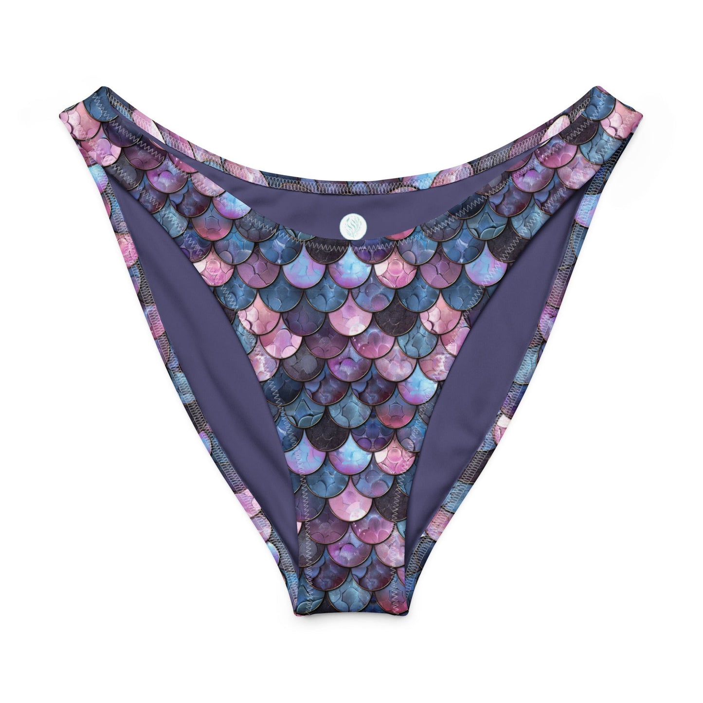 Shadowy Sea Siren Eco High-Leg Cheeky Bikini Bottom - 