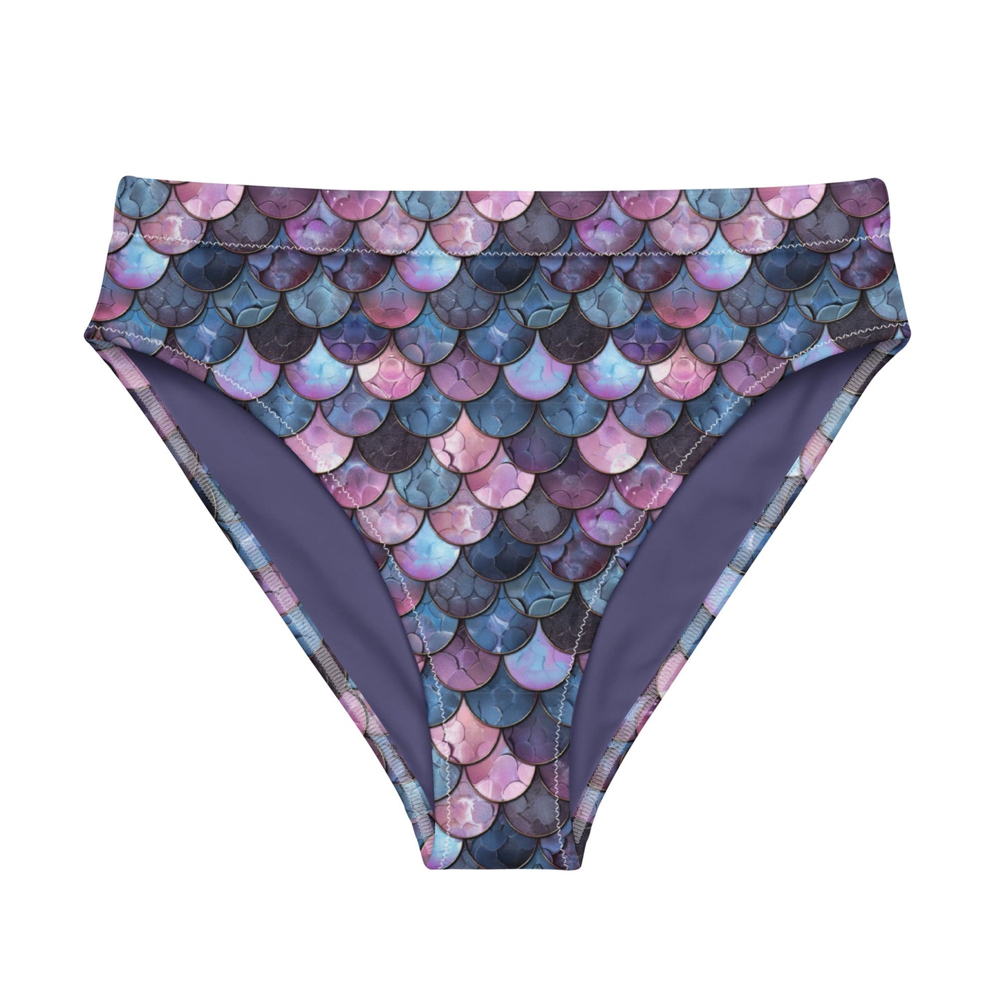 Shadowy Sea Siren Eco High-Waisted Bikini Bottom - 