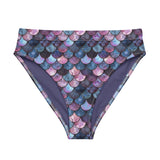 Shadowy Sea Siren Eco High-Waisted Bikini Bottom -  - ["mermaid","Shadowy Sea Siren","swim","women"]