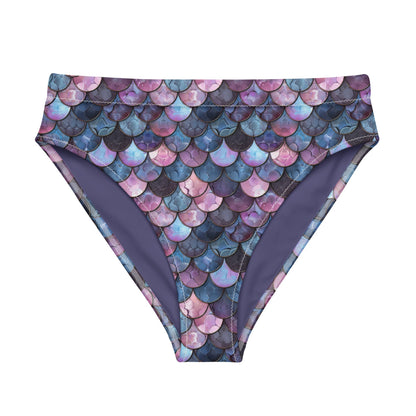 Shadowy Sea Siren Eco High-Waisted Bikini Bottom - 