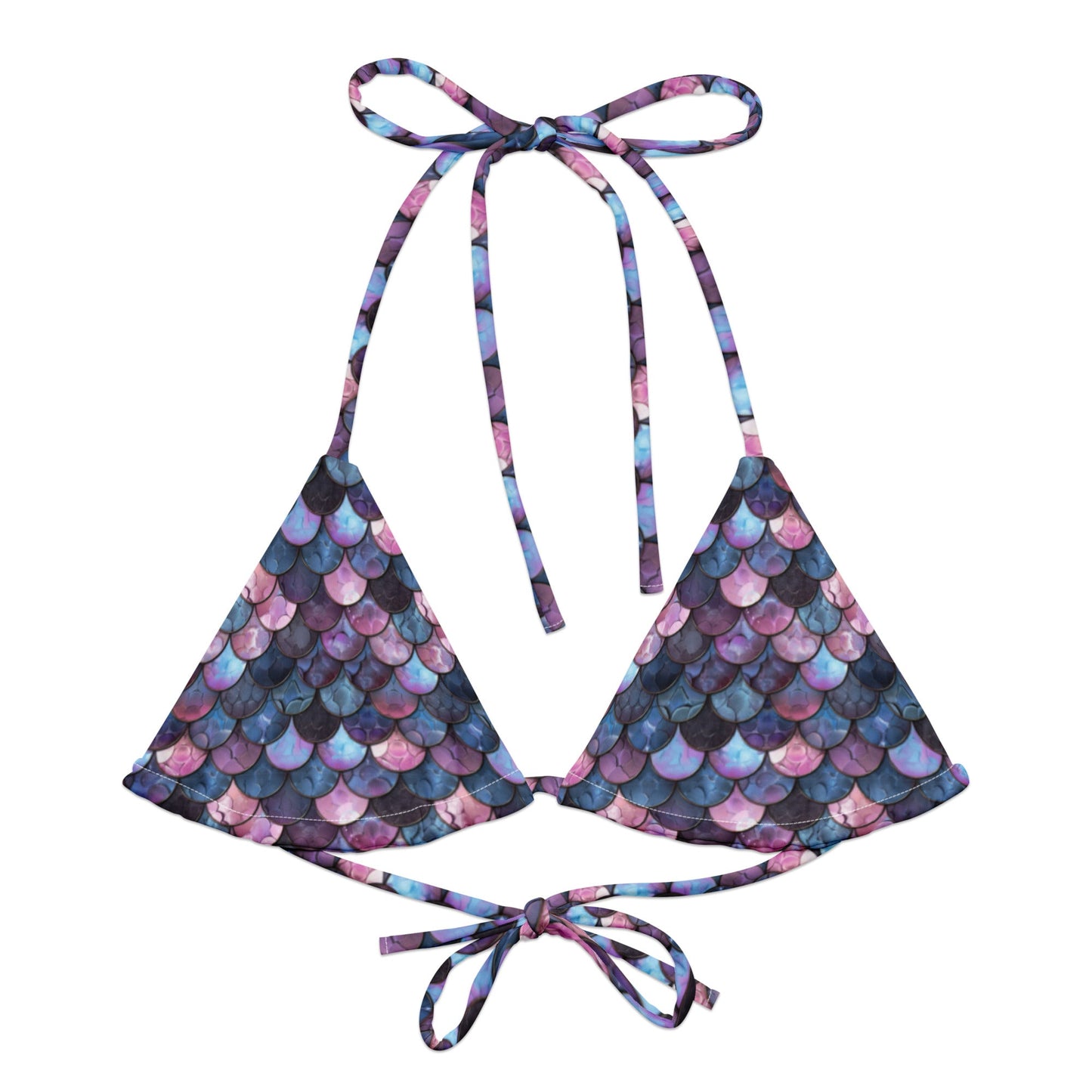 Shadowy Sea Siren Eco String Bikini Top - 