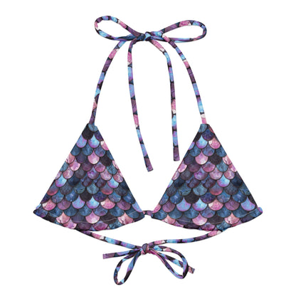 Shadowy Sea Siren Eco String Bikini Top - 