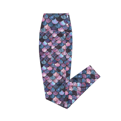 Shadowy Sea Siren Eco Swim Leggings With Pockets - 