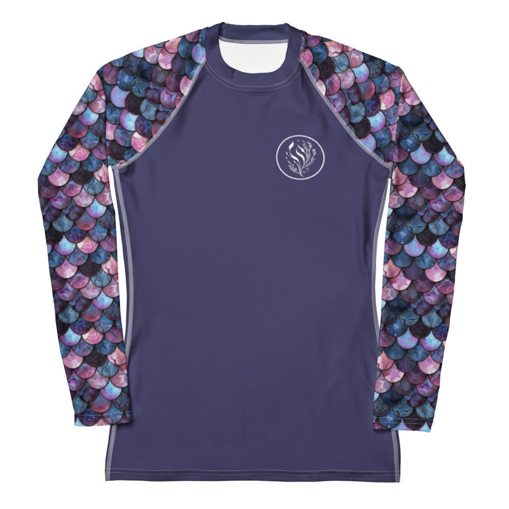 Mermaid Scales Collection Women's Rash Guard Solid - 