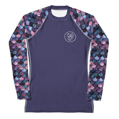Mermaid Scales Collection Women's Rash Guard Solid - 