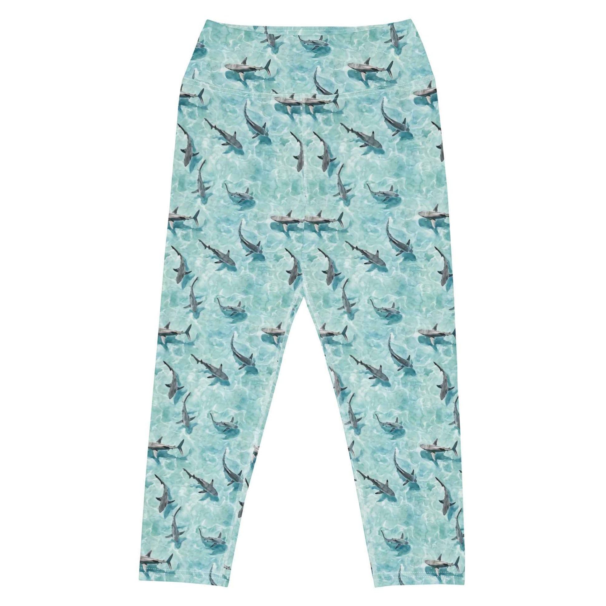 Blacktip Shark Drift Capri Swim Leggings - 