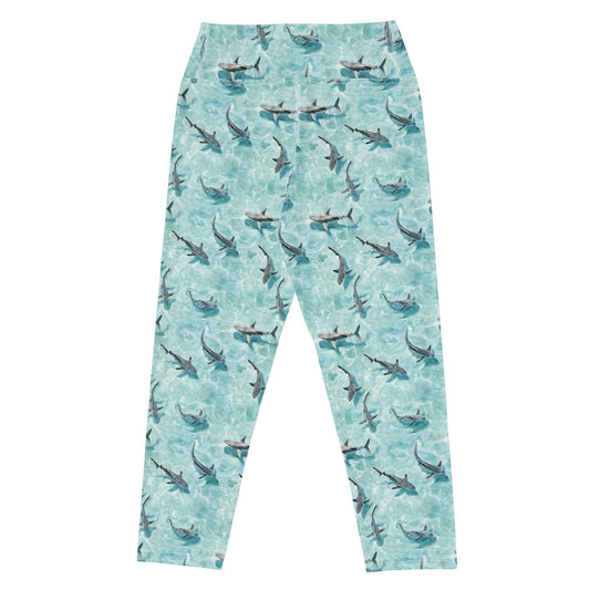 Blacktip Shark Drift Capri Swim Leggings - 