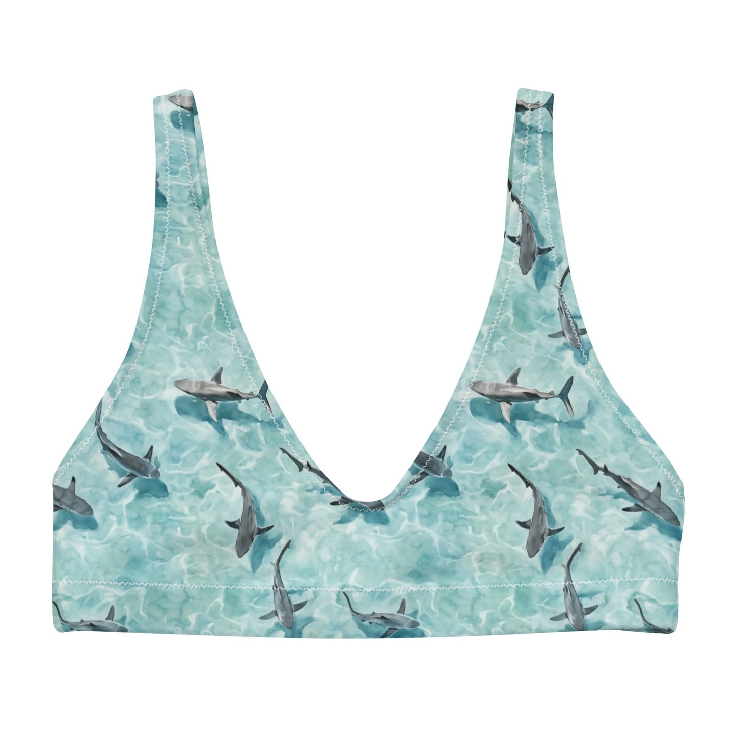 Blacktip Shark Drift Eco Bikini Top - 